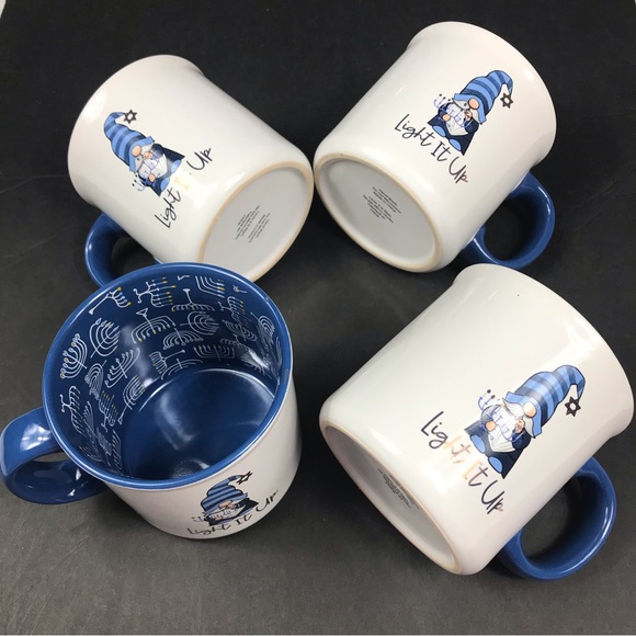 Four Mugs Chanukah Hanukkah - Picture 1 of 8